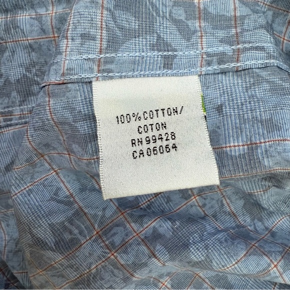 Men’s Bugatchi Floral Patterned Long Sleeve Button Down Dress Shirt Shaped Fit - Picture 12 of 16